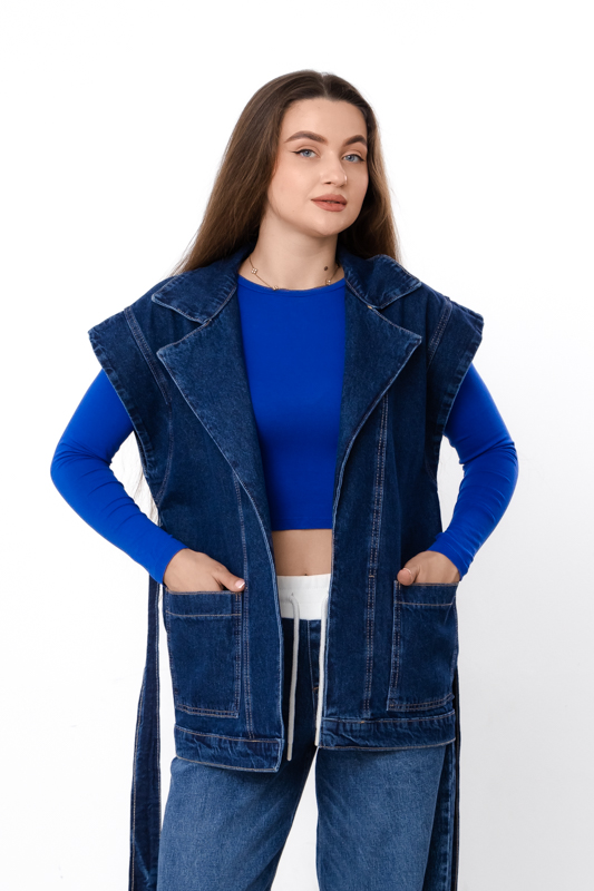 Жилетка жіноча з поясом